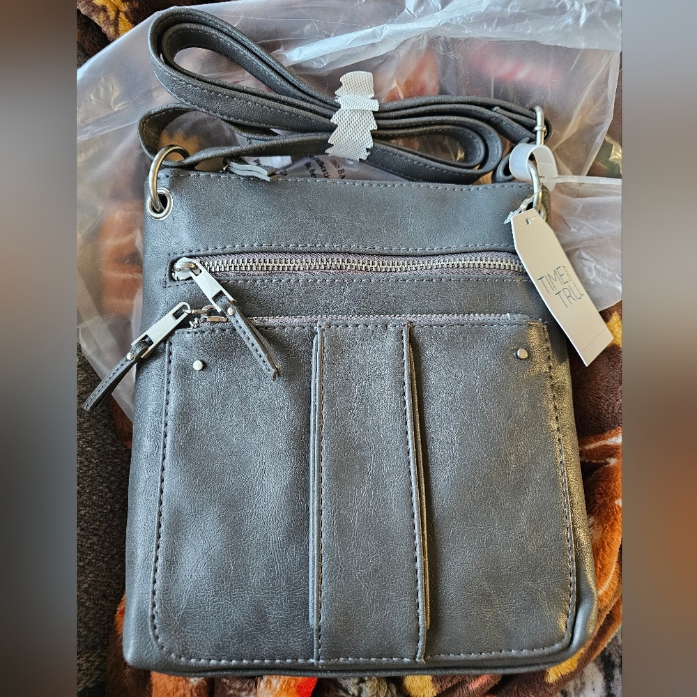 NWT Time and Tru Grey Shoulder Bag